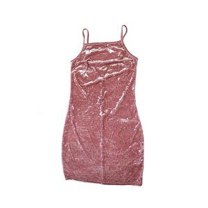 Forever 21 Pink Crushed Velvet Mini Dress
